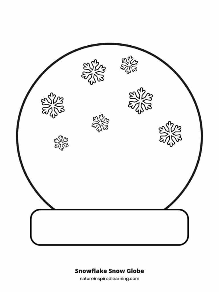 Snow globe coloring pages perfect for winter