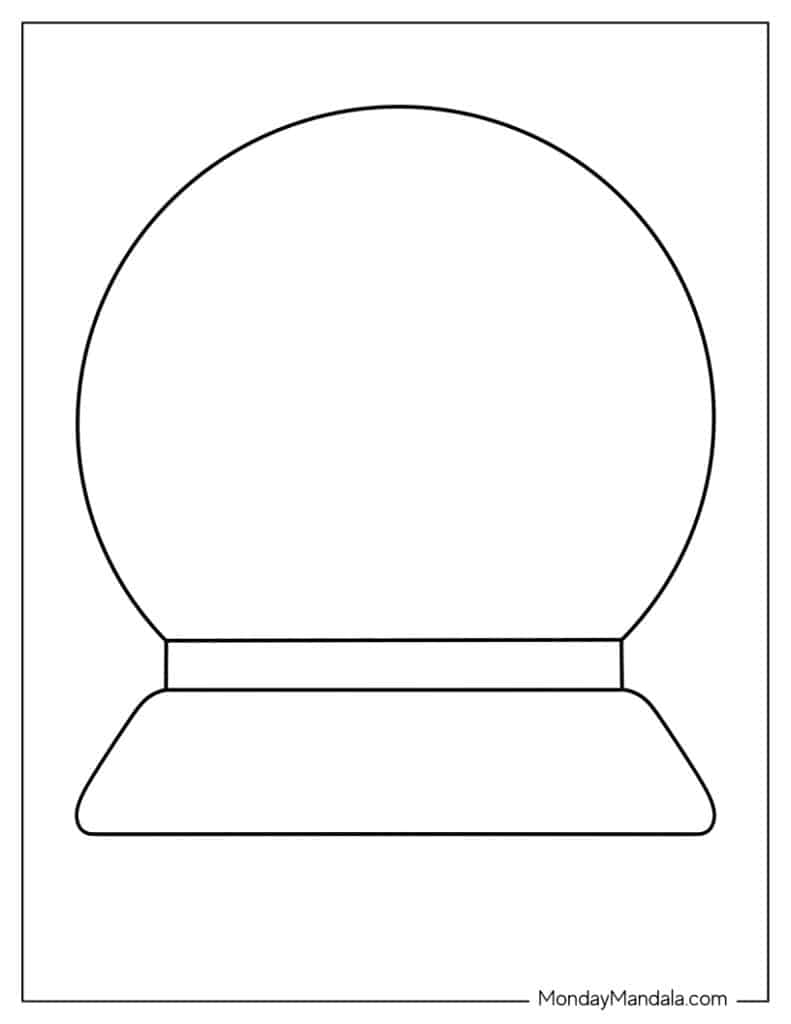 Snow globe templates free pdf printables