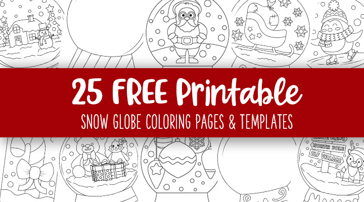 Snow globe coloring pages templates