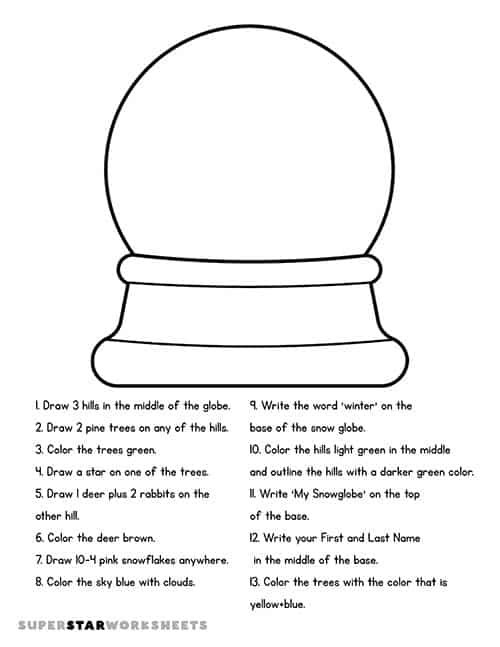 Snow globe templates