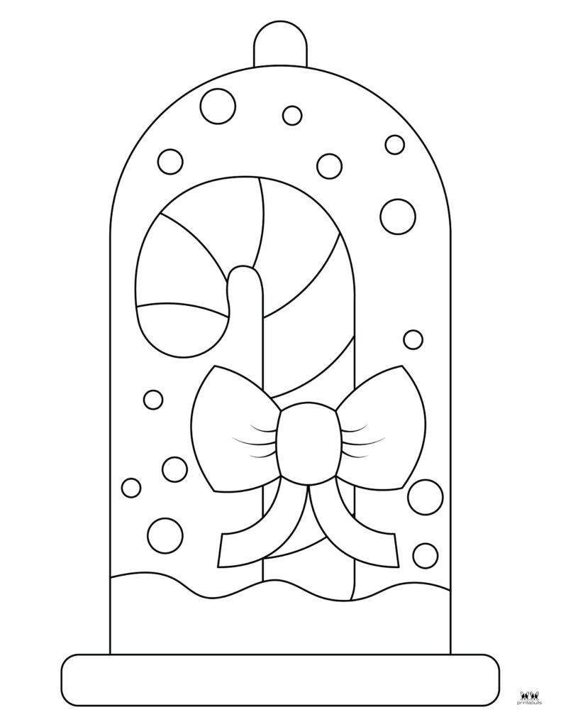 Snow globe coloring pages templates