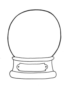 Snow globe printable coloring page by mrshamisartroom tpt