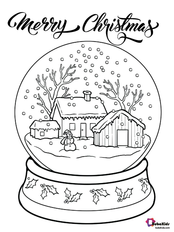 Free download merry christmas snow globe printable coloring pages collection of cartâ christmas snow globes christmas coloring sheets christmas coloring pages