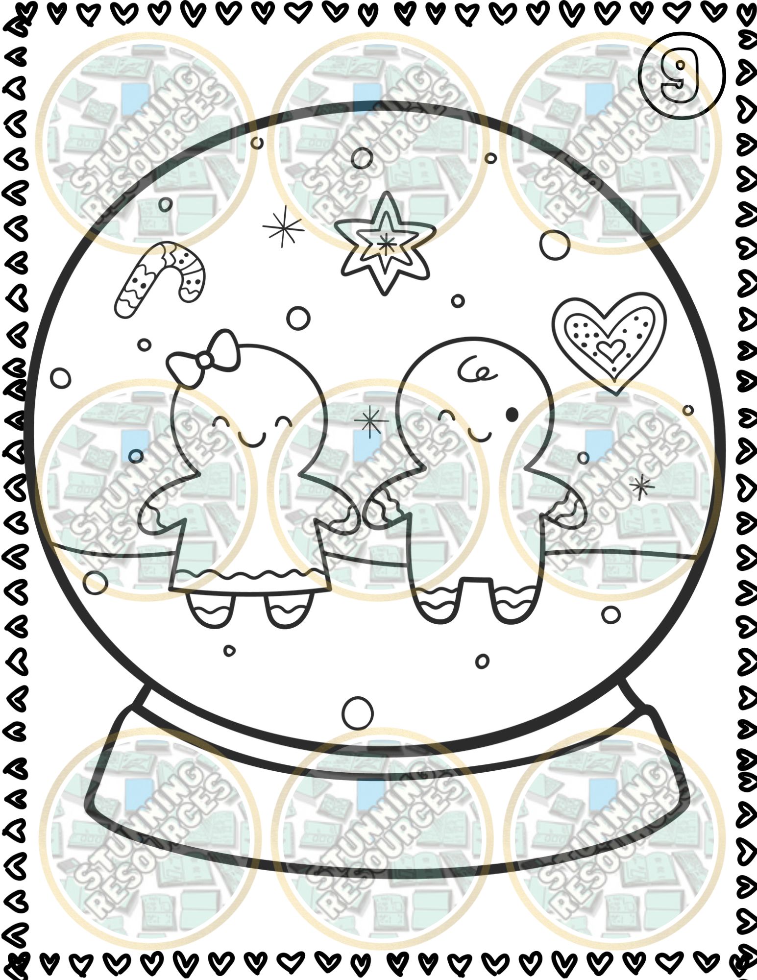 Snow globe coloring pages v made by teachers