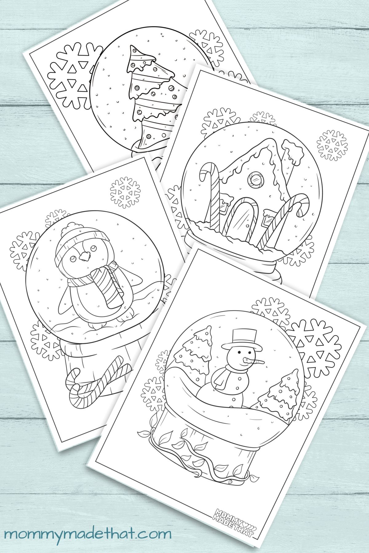 Adorable free snow globe coloring pages