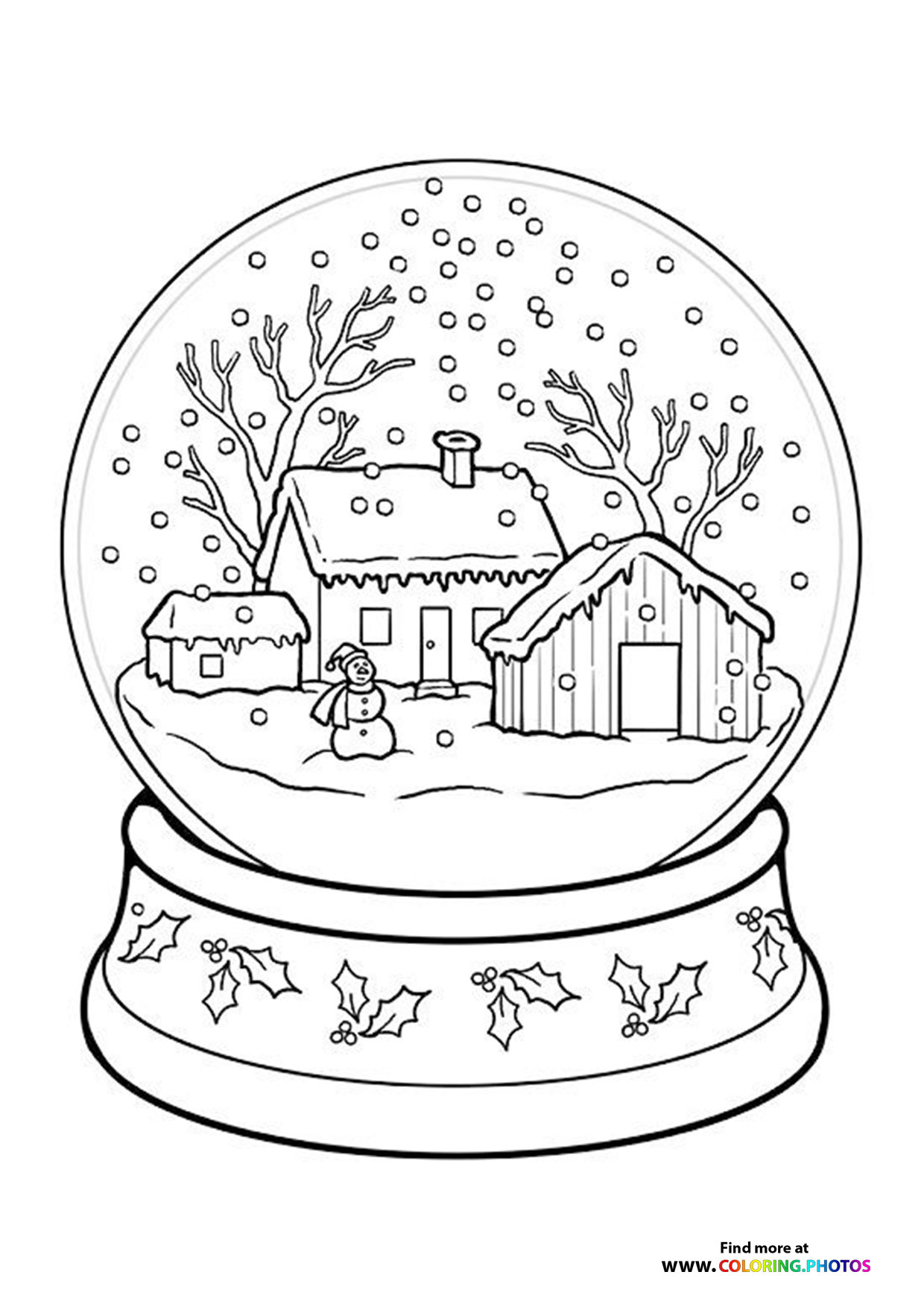 Winter snow globe