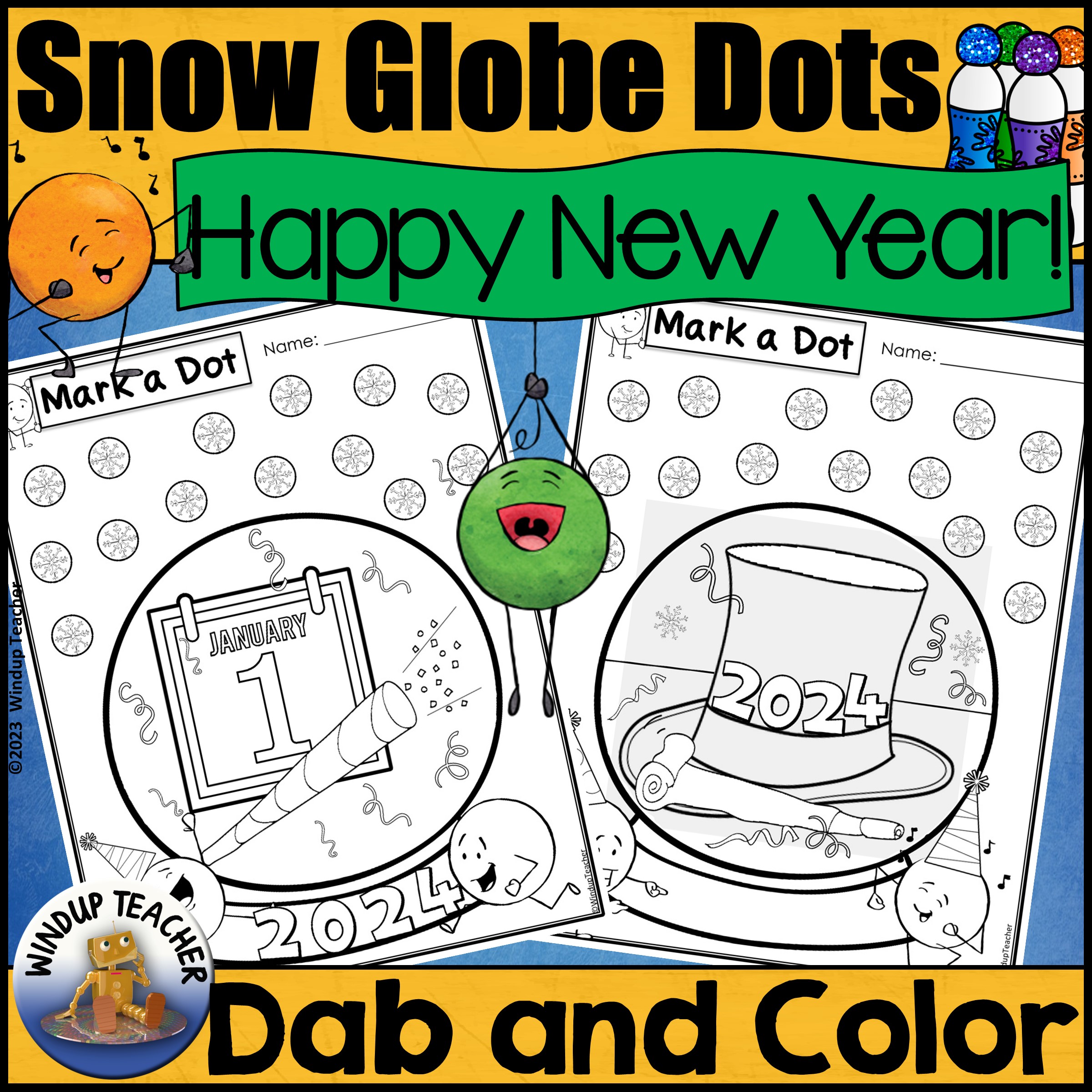 Happy new year coloring sheets do