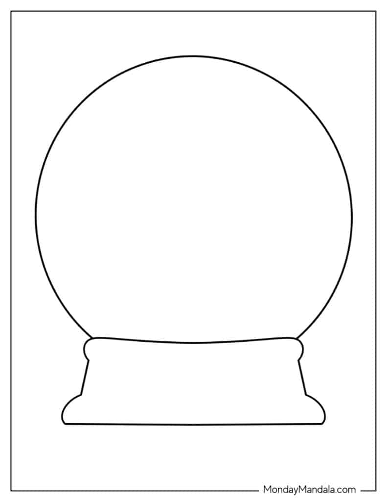 Snow globe templates free pdf printables