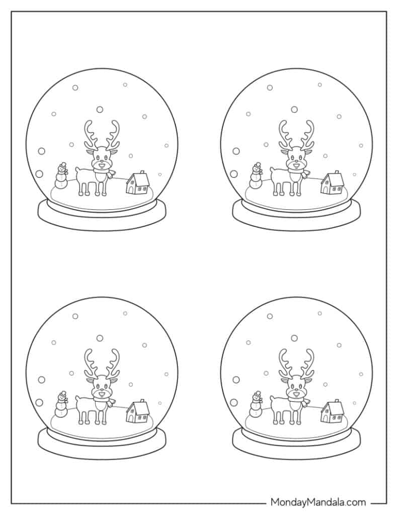 Snow globe templates free pdf printables