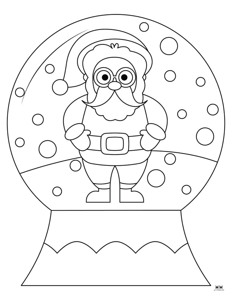 Snow globe coloring pages templates