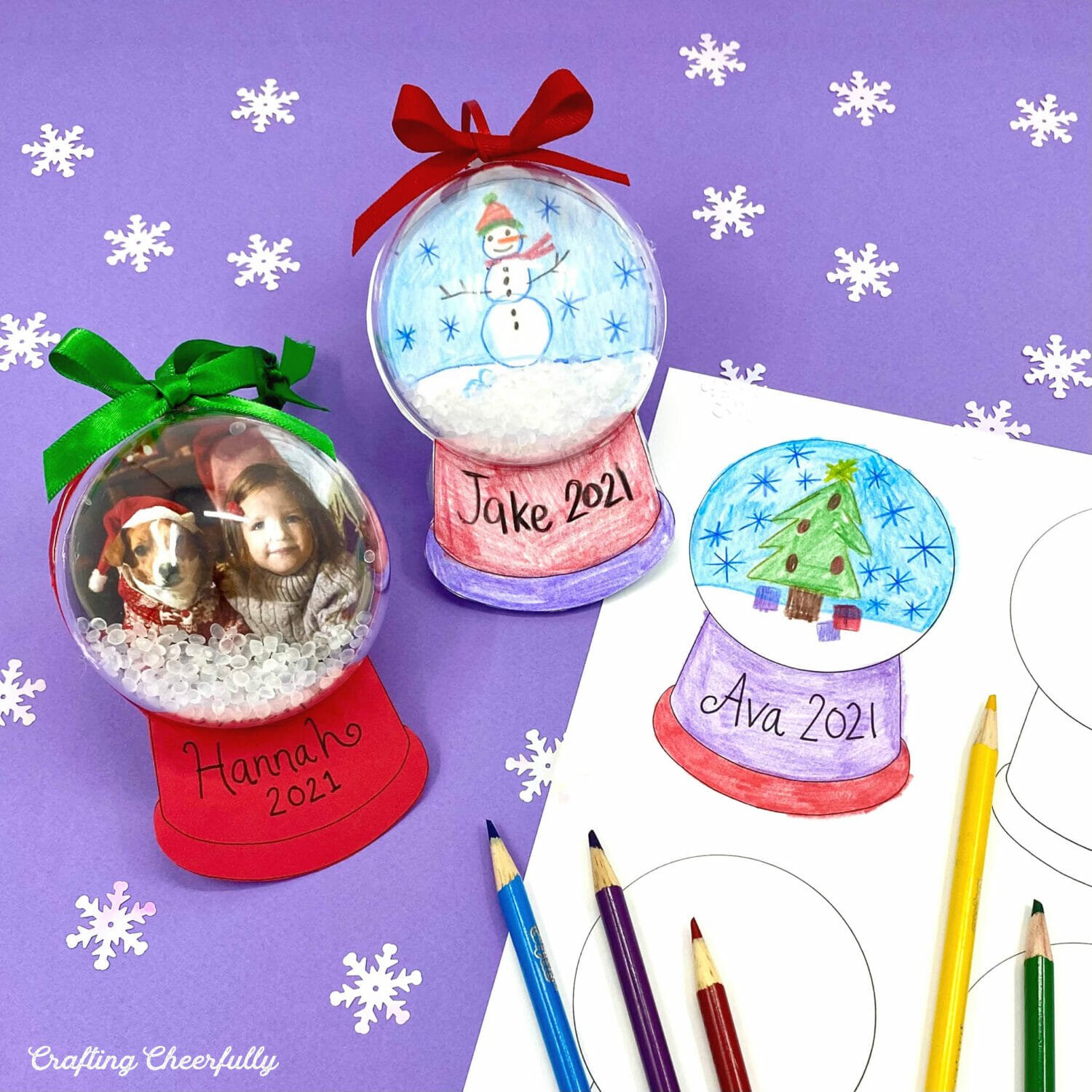 Diy snow globe ornament kids can make