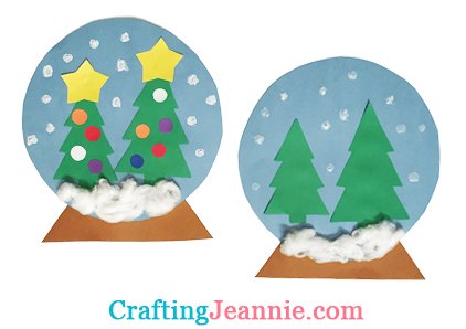 Easy paper snow globe free template