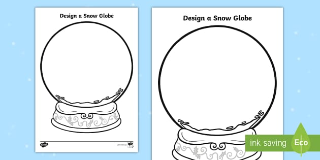 Design a snow globe template ready to print resources