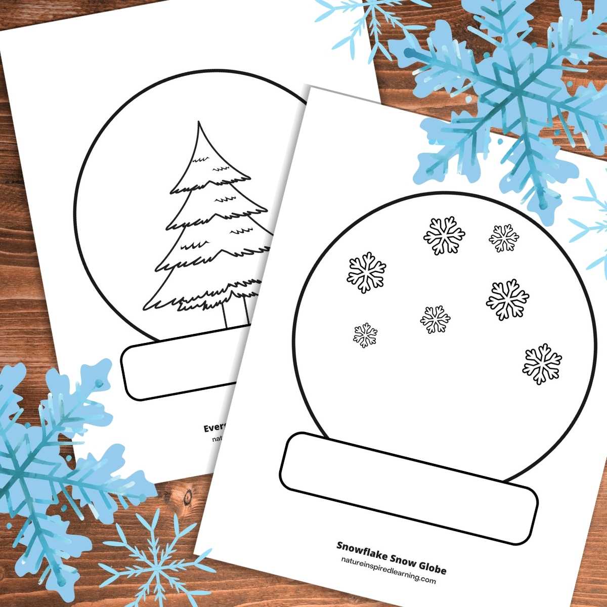 Snow globe coloring pages perfect for winter