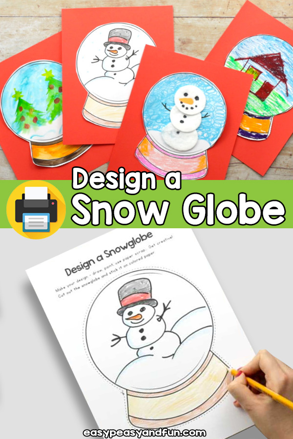 Printable design a snow globe template â easy peasy and fun hip