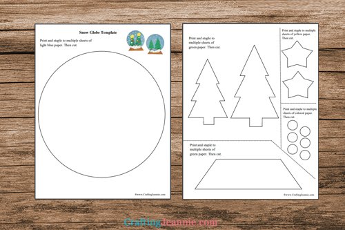 Easy paper snow globe free template