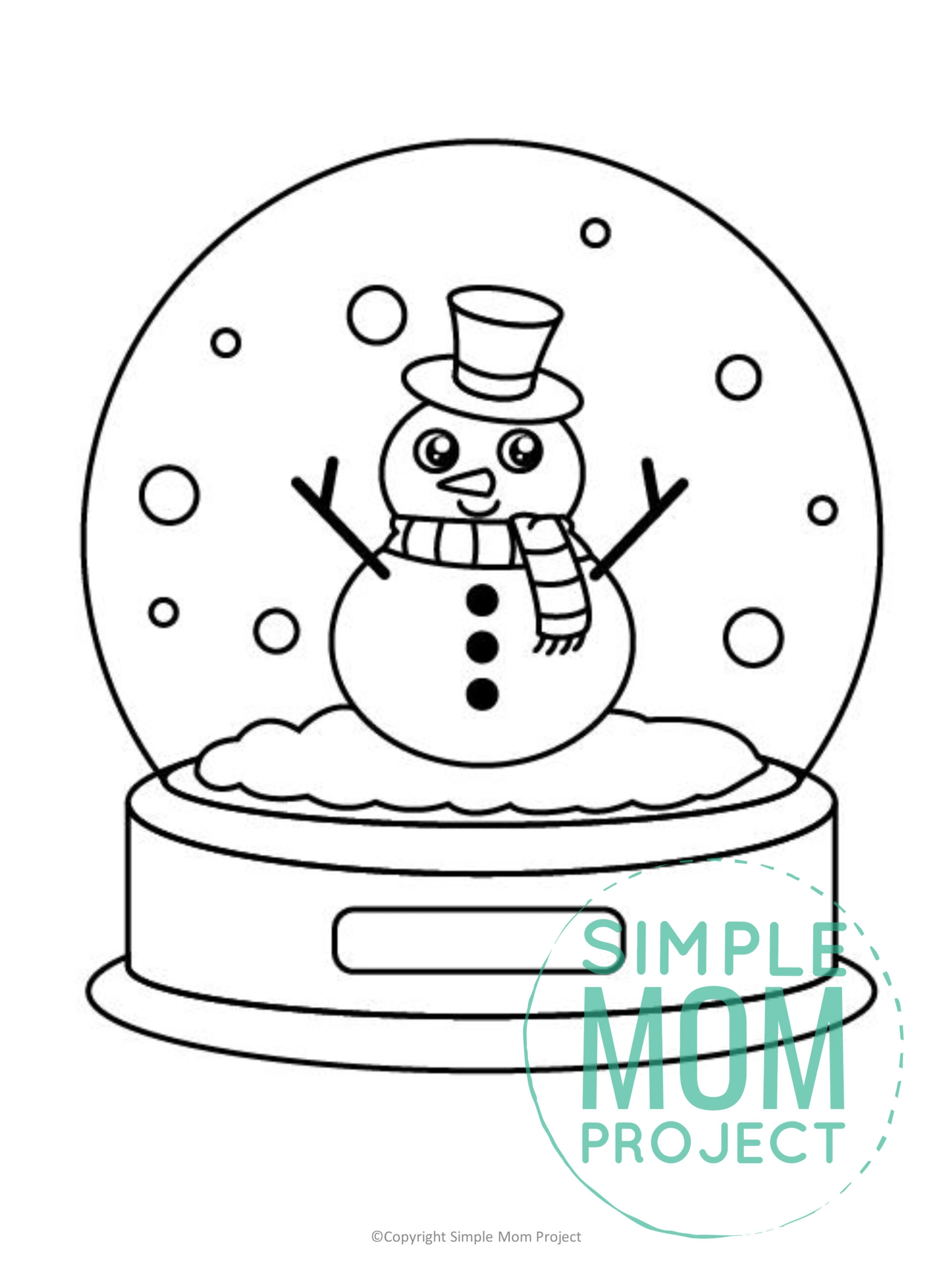 Free printable snow globe template â simple mom project