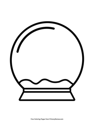 Blank snowglobe coloring page â free printable pdf from