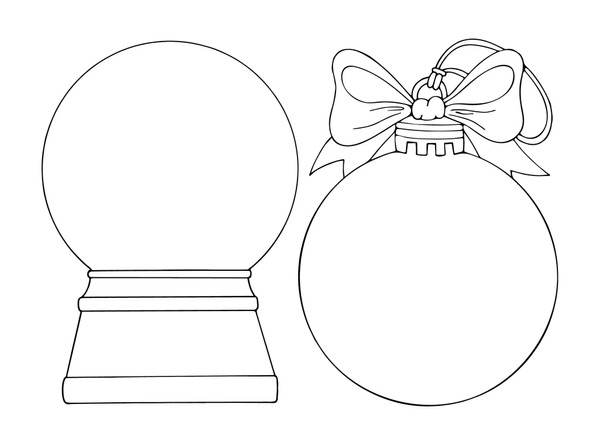 Best empty snow globe coloring page royalty