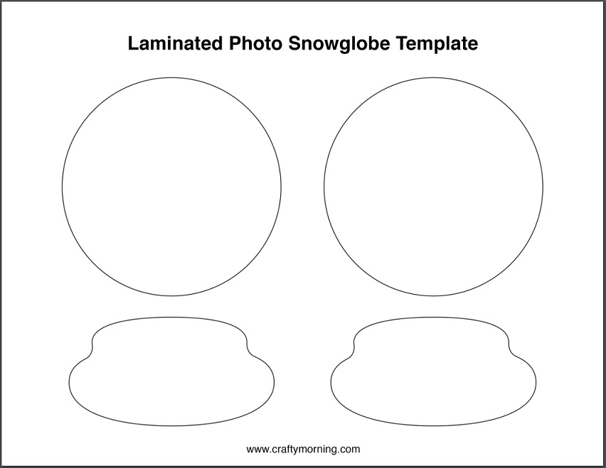 Free laminated snow globe template