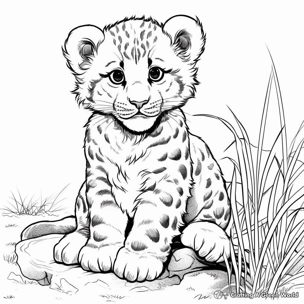 Snow leopard coloring pages