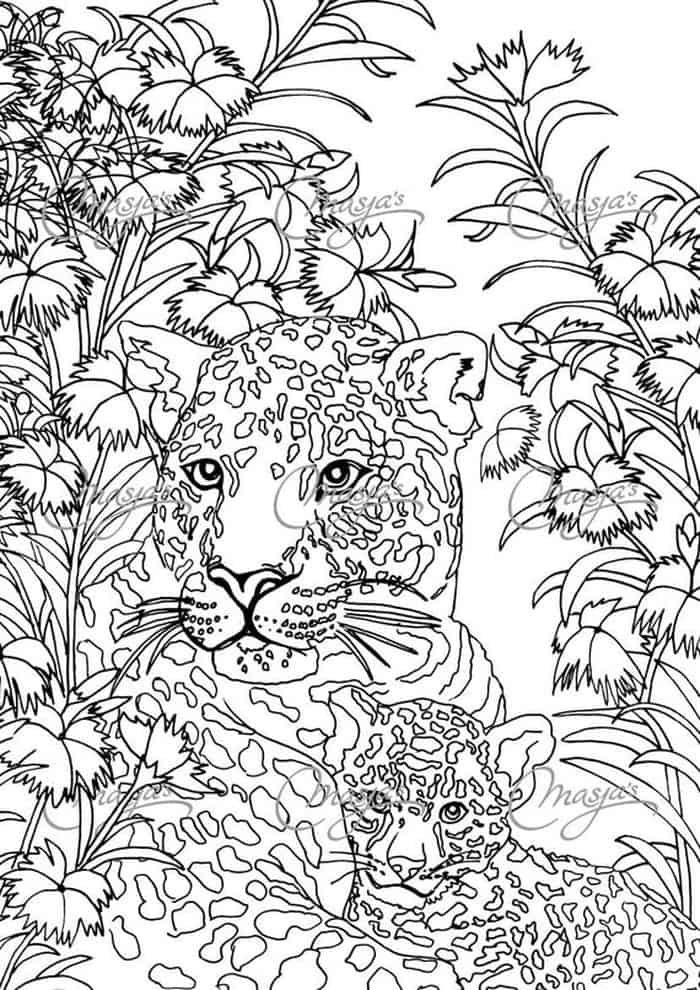 Snow leopard and baby coloring pages animal coloring pages coloring pictures mandala coloring