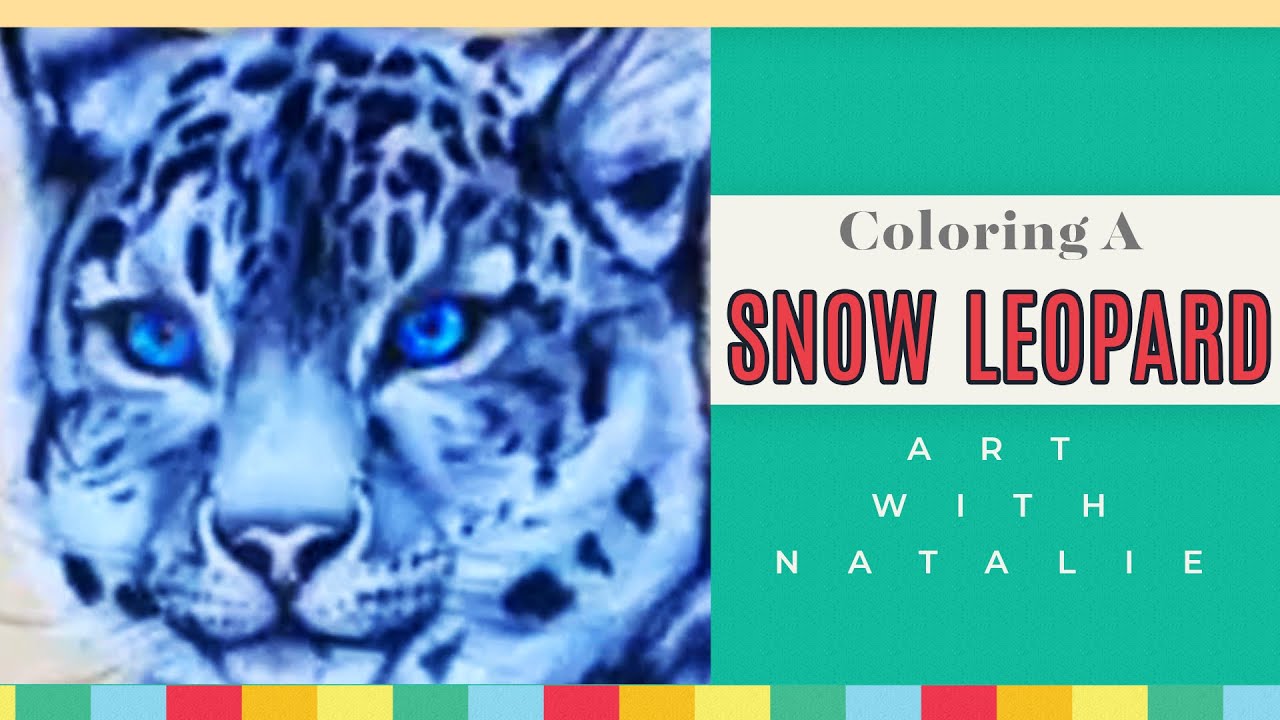 Coloring a snow leopard