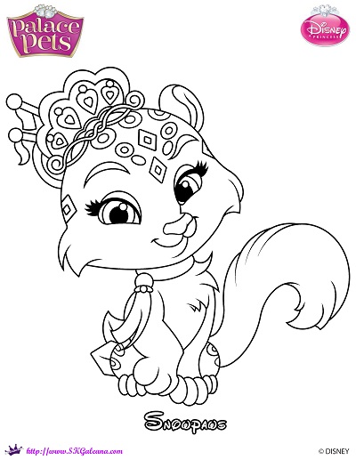 Snowpaws princess palace pets coloring page â