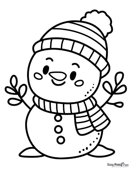 Printable snowman coloring pages