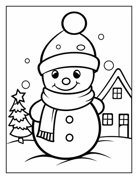 Snowman coloring pages to print