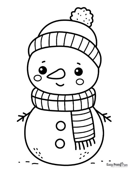 Printable snowman coloring pages