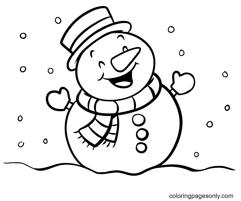 Snowman coloring pages printable for free download