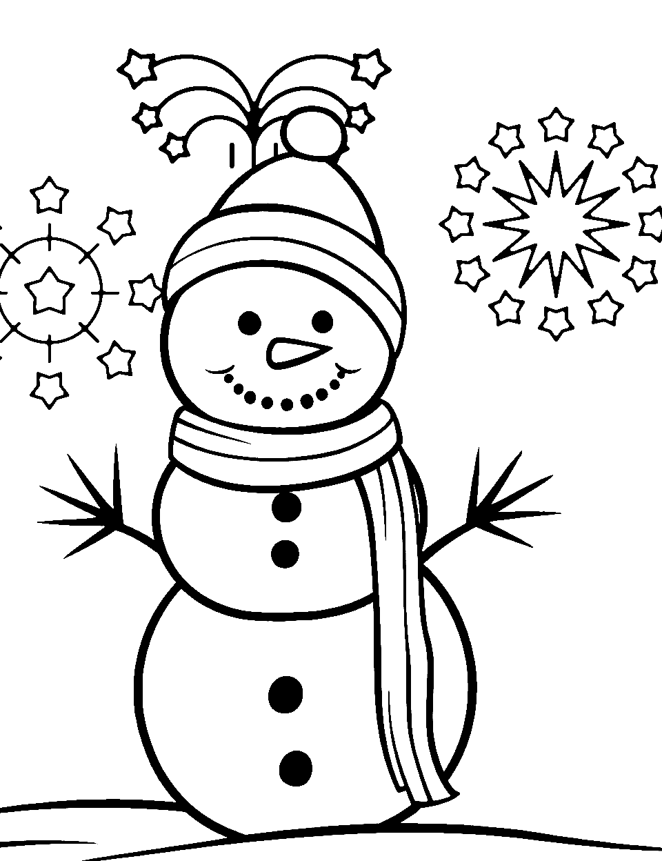 Snowman coloring pages free printable sheets