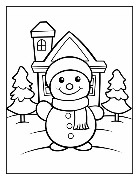 Snowman coloring pages to print