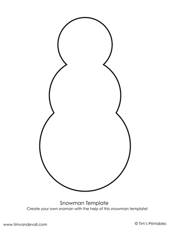 Printable snowman clipart template coloring pages for kids â tims printables