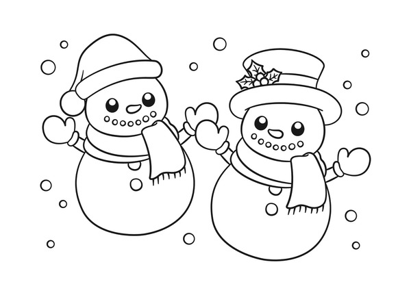 Thousand coloring book snowman royalty