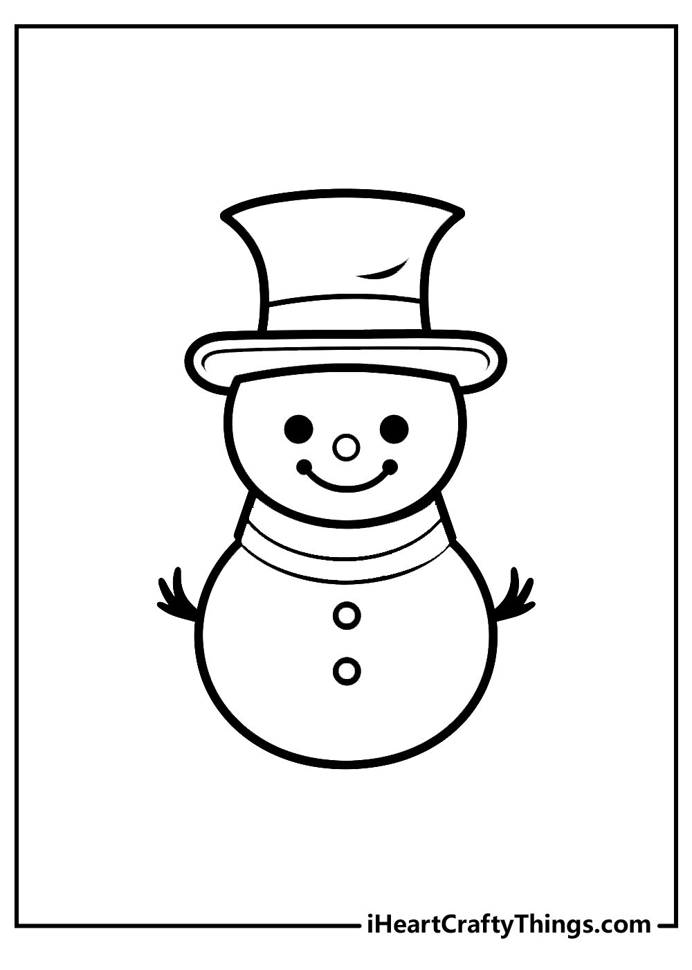 Snowman coloring pages free printables