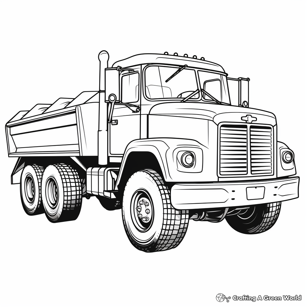 Snow plow truck coloring pages