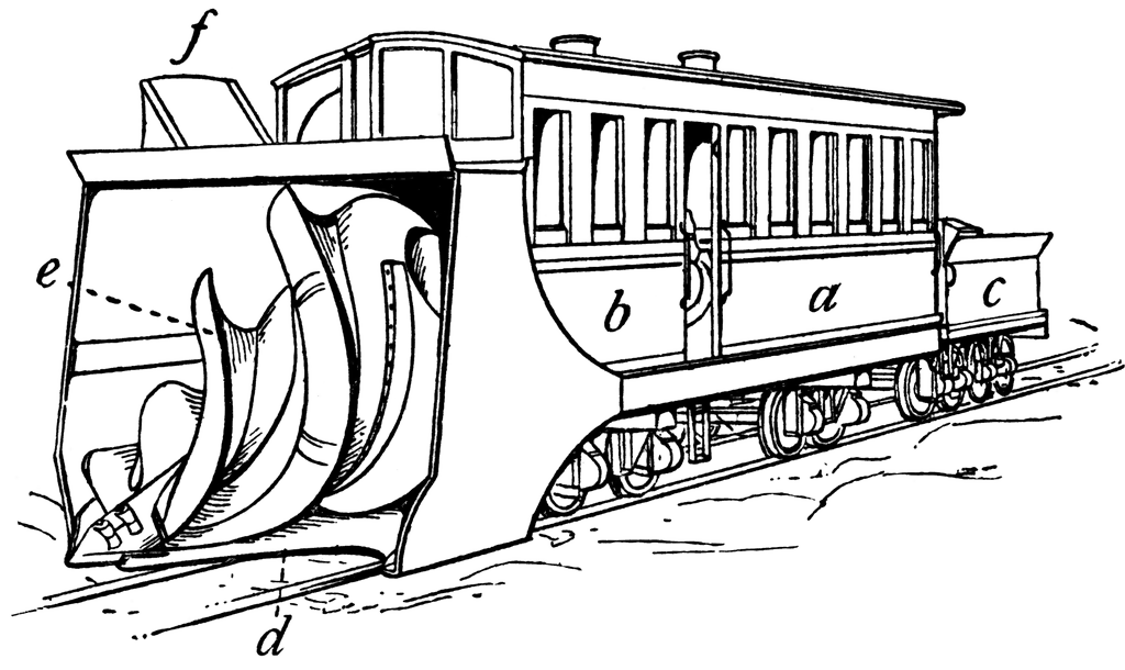 Centrifugal snow plow clipart