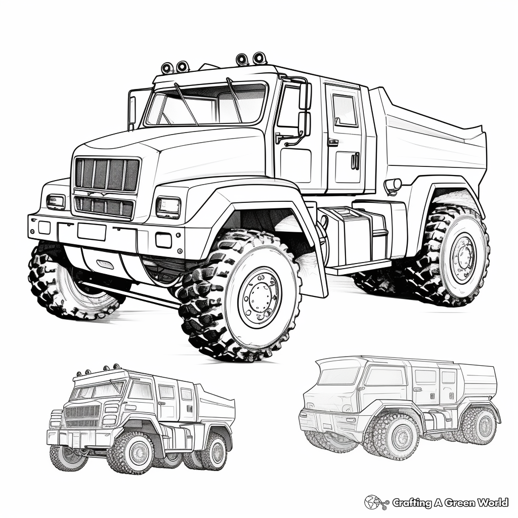 Snow plow truck coloring pages