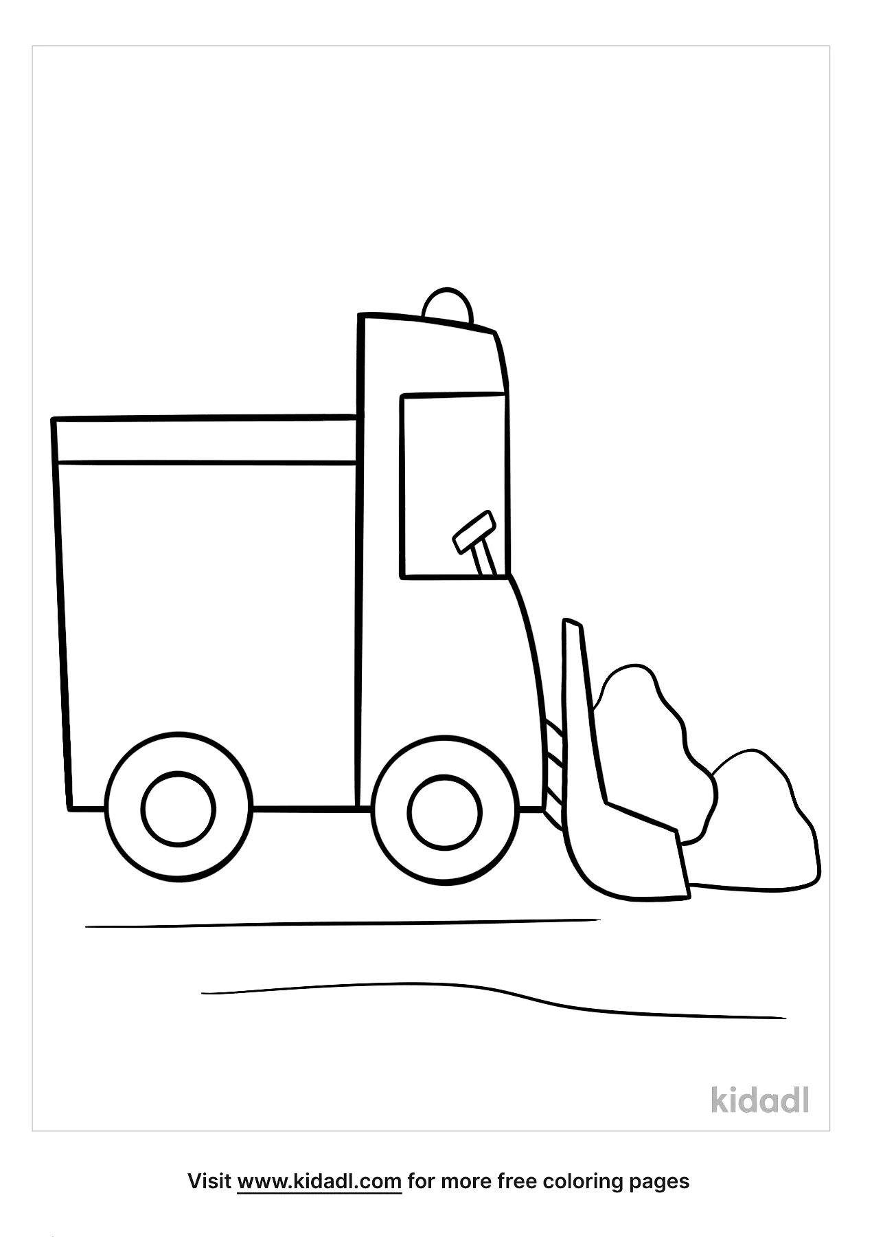 Free snow plow coloring page coloring page printables