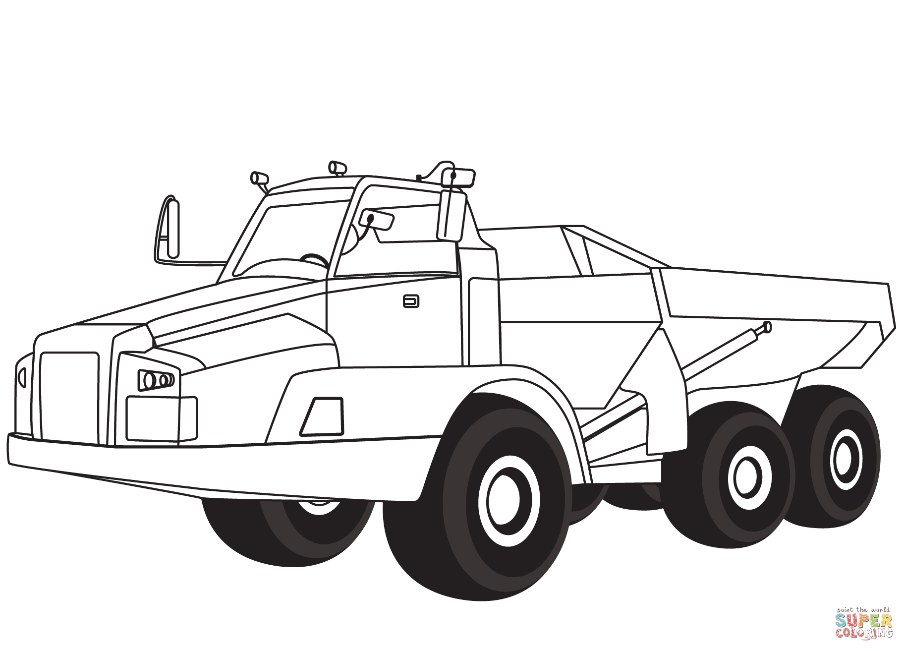 Articulated truck coloring page free printable coloring pages