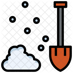 Snow shovel icons