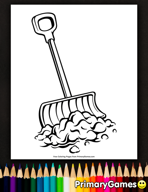 Snow shovel coloring page â free printable ebook coloring pages online coloring coloring pages to print