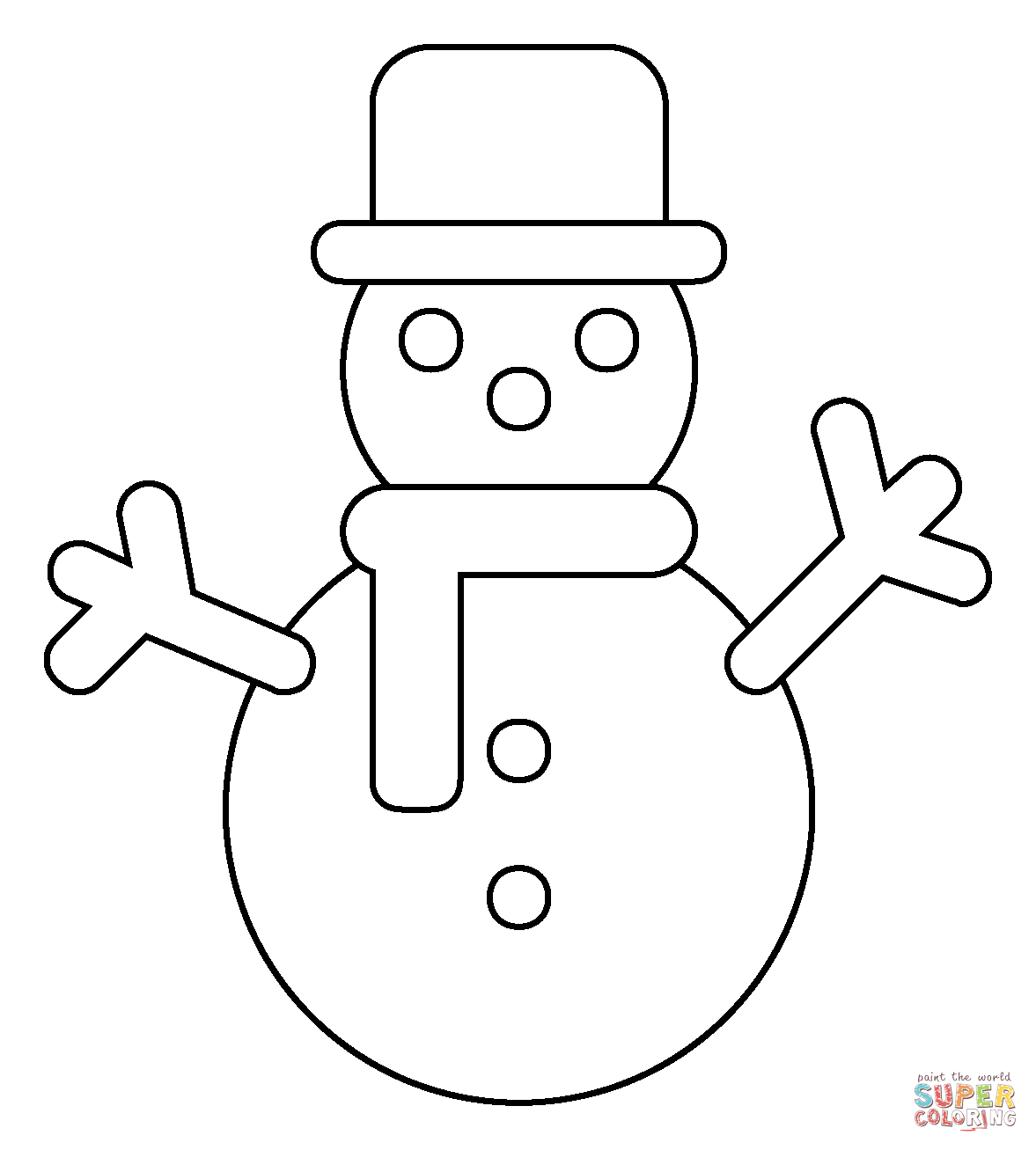 Snowman without snow emoji coloring page free printable coloring pages