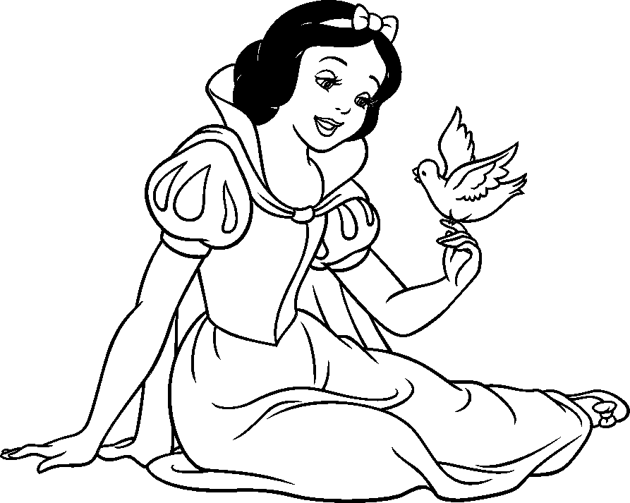 Snow white coloring pages printable for free download