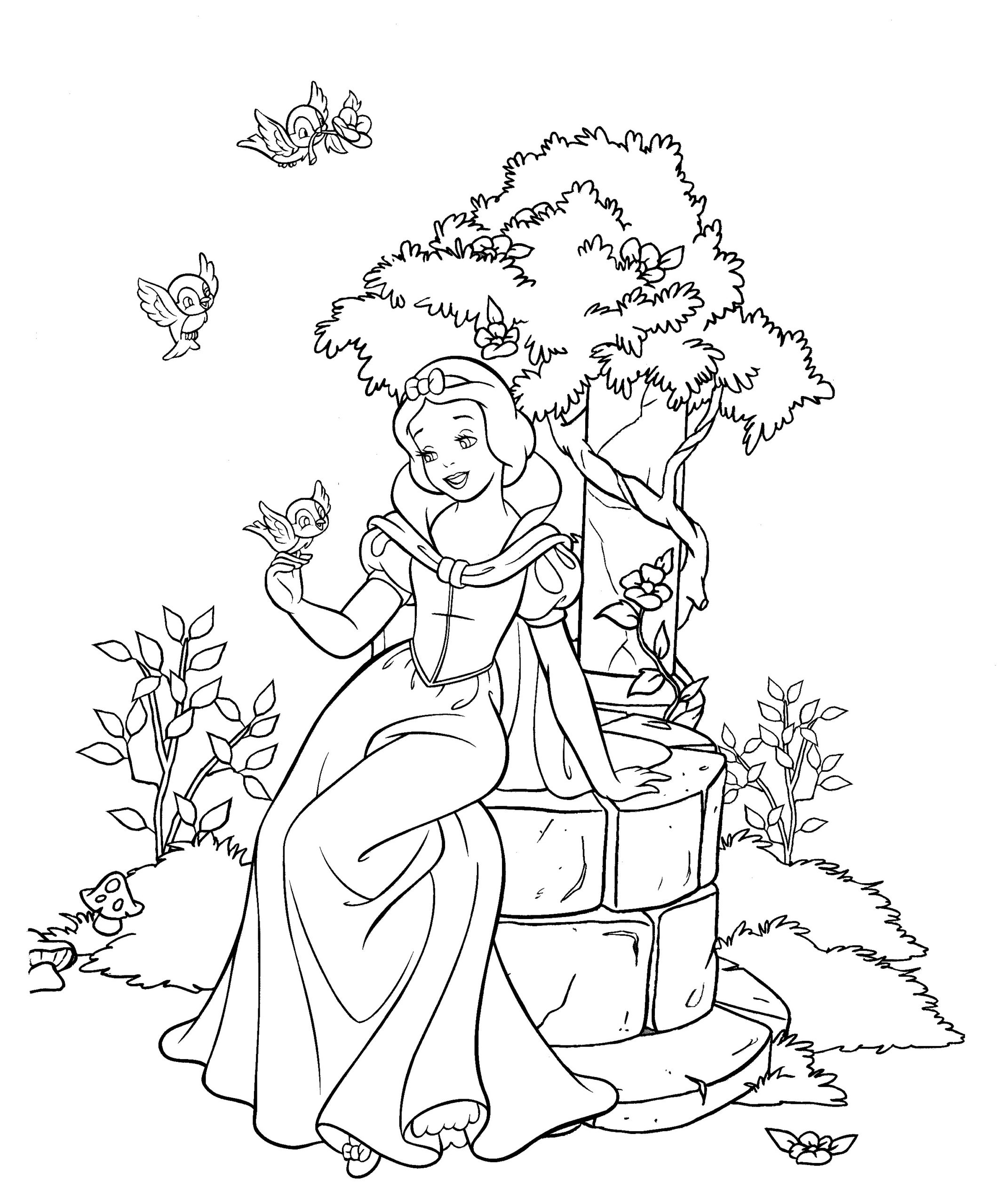 Disney coloring pages â snow white â the disney nerds podcast