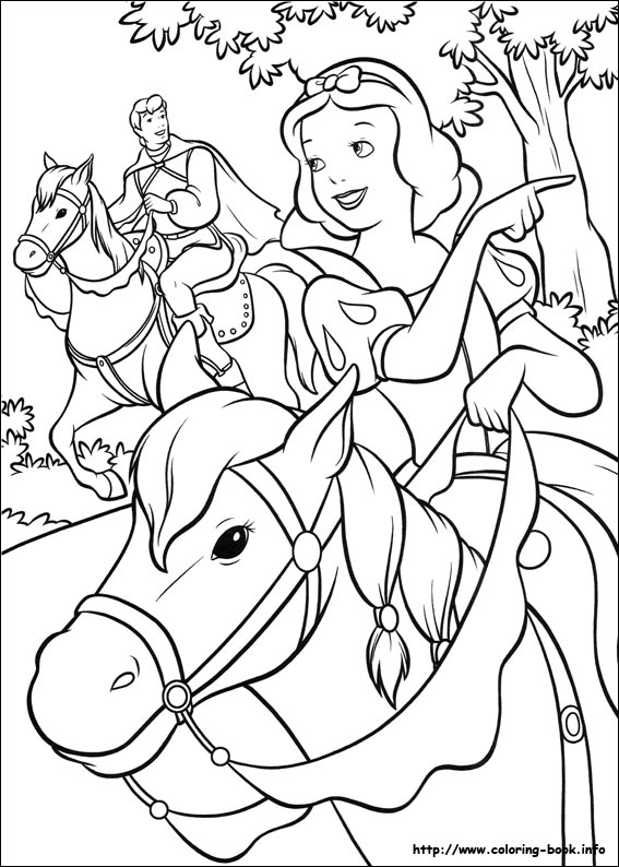 Snow white coloring picture