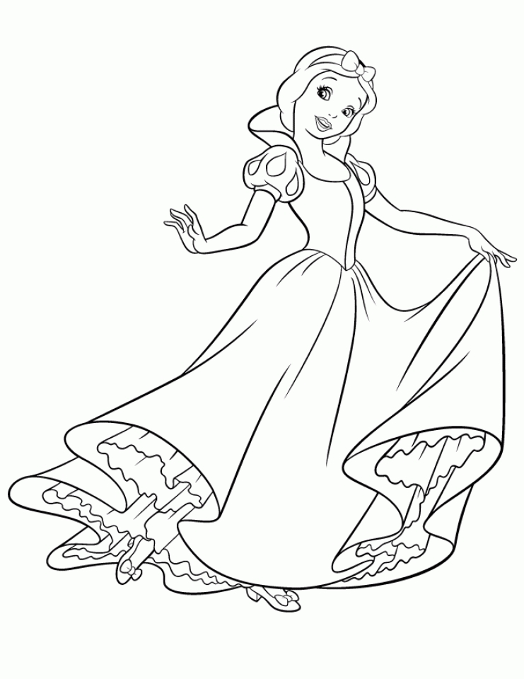 Free printable snow white coloring pages