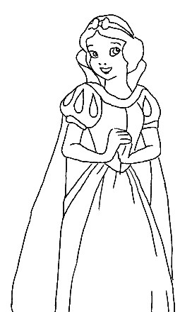 Snow white coloring page